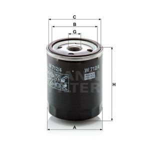 Фильтр масляный MANN-FILTER W 712/4